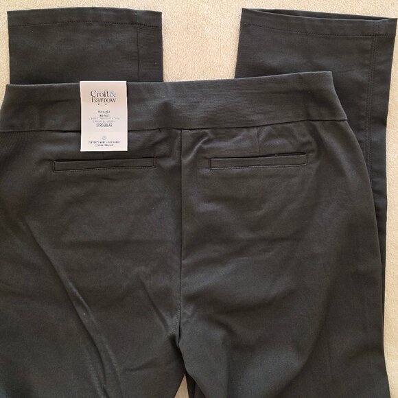 Women's Croft & Barrow Effortless Stretch Pull-On Straight-Leg Pants 12 Regular - Picture 2 of 5